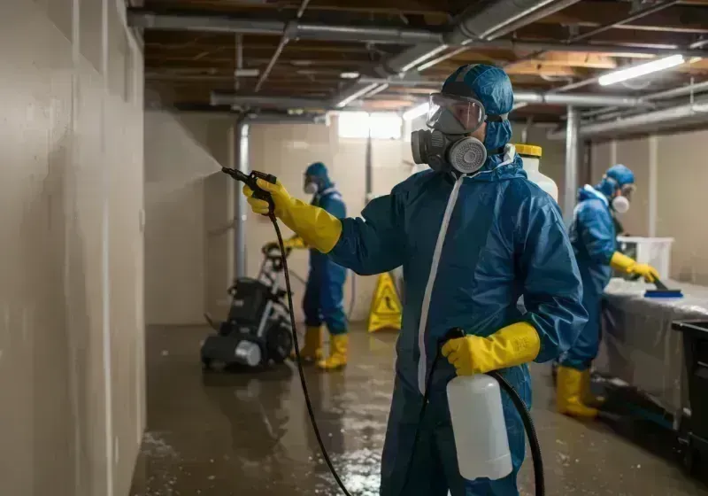 Basement Sanitization and Antimicrobial Treatment process in Sleepy Hollow, WY